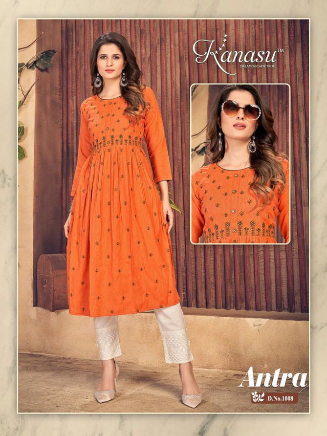 Kanasu Antra New Latest Ethnic Wear Designer Kurti Collection